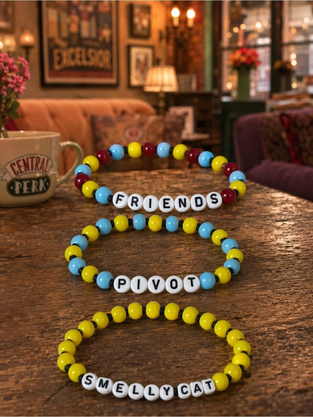 Friends-Inspired Bracelet Set | Pivot, Crap Bag & Smelly Cat 8”